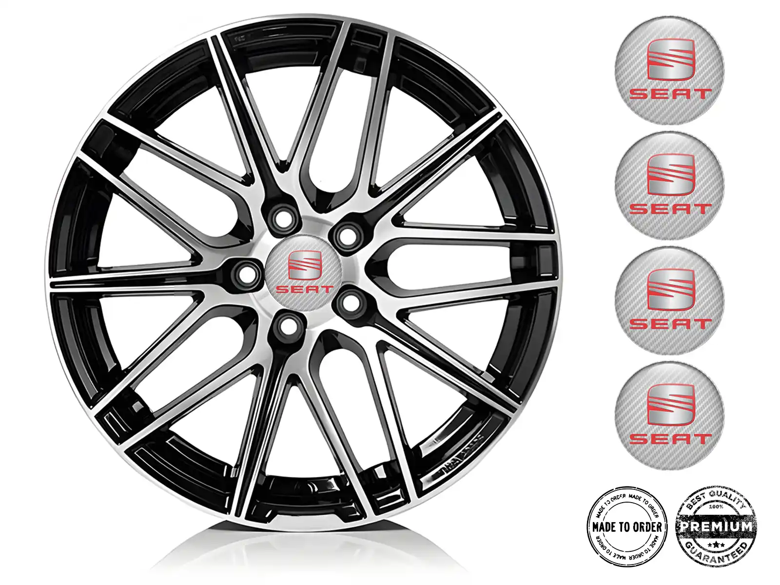 Seat Pegatinas de Rueda Edición Estilo de Silicona de Lujo